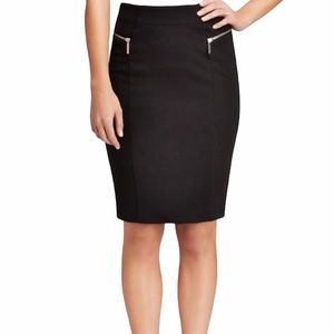 NWT Michael Kors Charcoal Gray Ponte Knit Pencil Skirt - 8